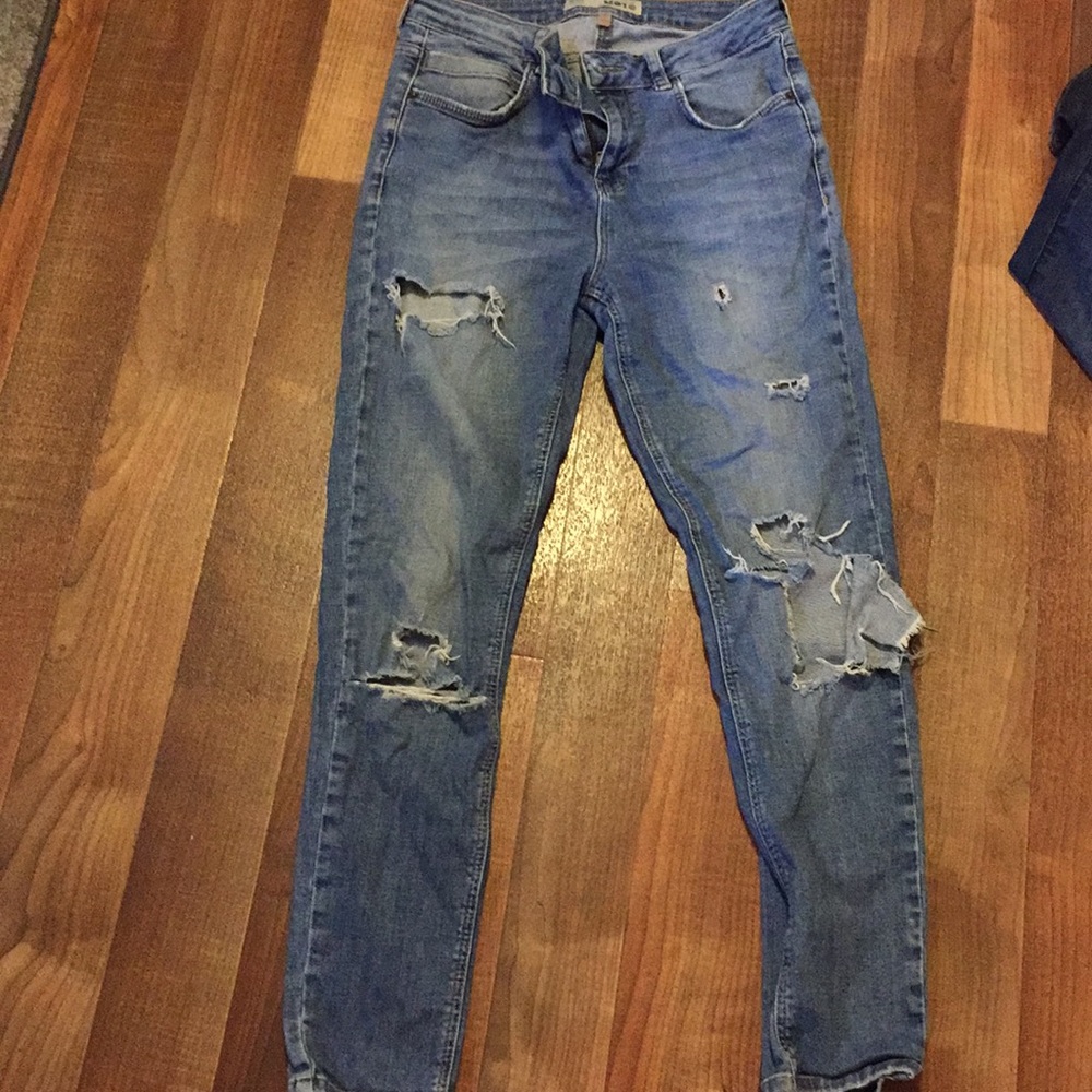 Topshop Moto destroyed skinny jeans size 28W - Picture 1 of 5